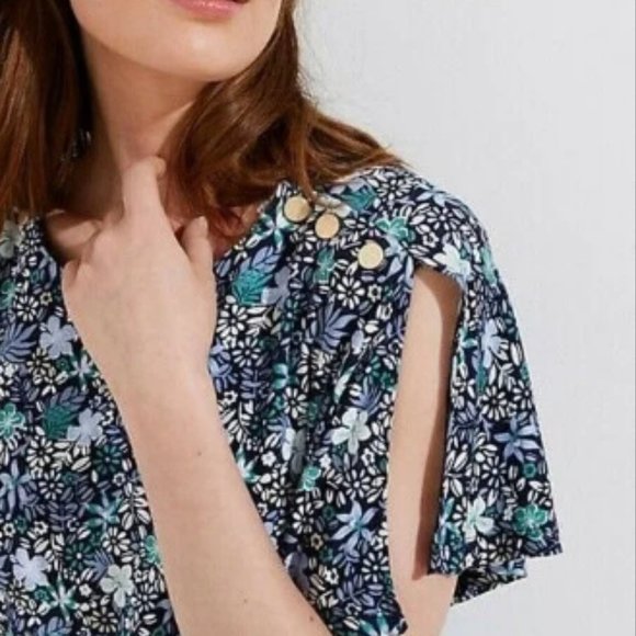 LOFT Split Flutter Sleeved Dress - Picture 2 of 5